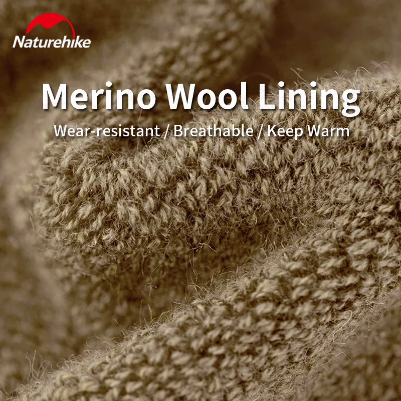 Mens Socks Naturehike Thickened Merino Wool Socks Men Women Keep Warm Fashion Leisure Sports Hiking High Socks Non Slip Breathable