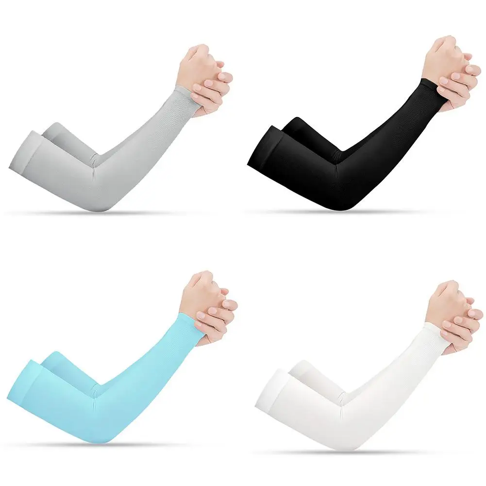 Arm Sleeves For Women Men Summer Ice Silk Sun Protection Arm Sleeves For Outdoor Cycling Driving Sports