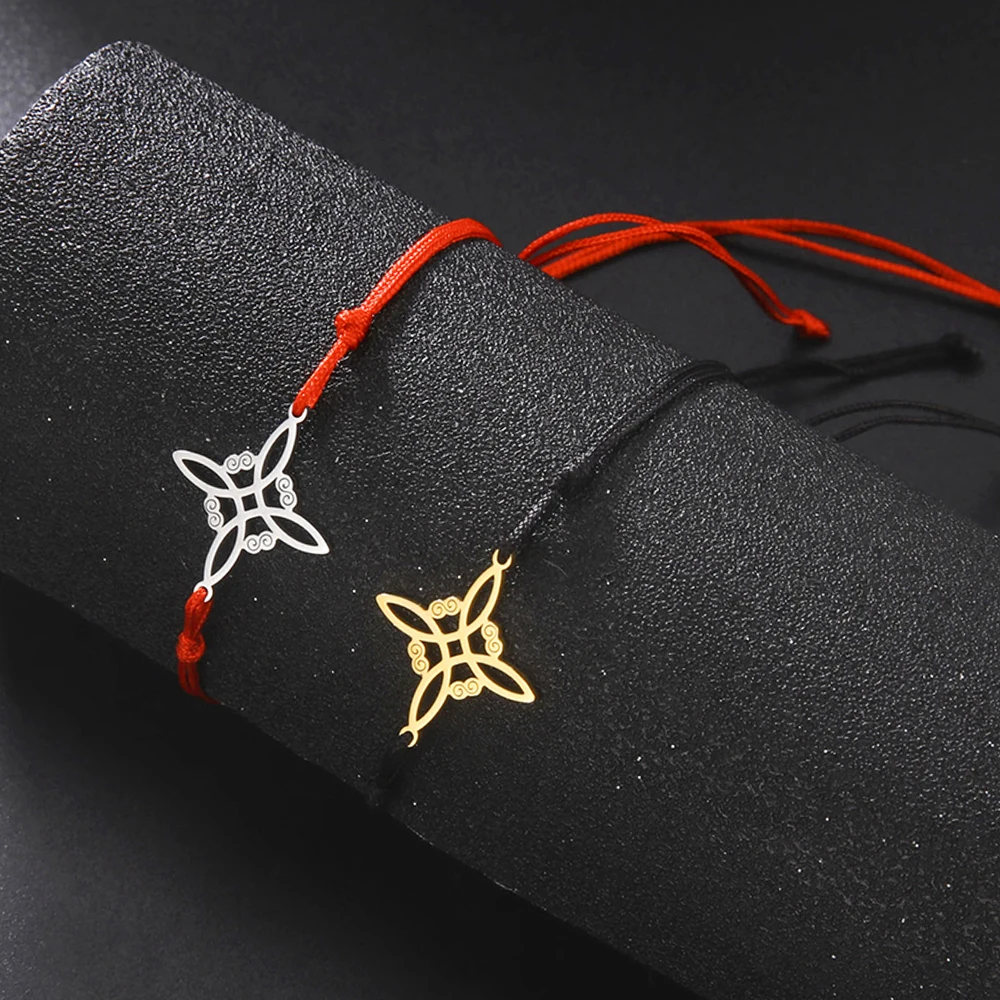 

Dawapara Witch Knot Women Bracelet Adjustable Chain Bracelet Stainless Steel Charm Good Luck Protection Amulets Wiccan Jewelry