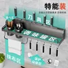 Kitchen Spice Organizer Space Aluminium Seasoning Storage Rack Knives Knife Holder Spoon Chopsticks Cutlery Holder Shelves 2