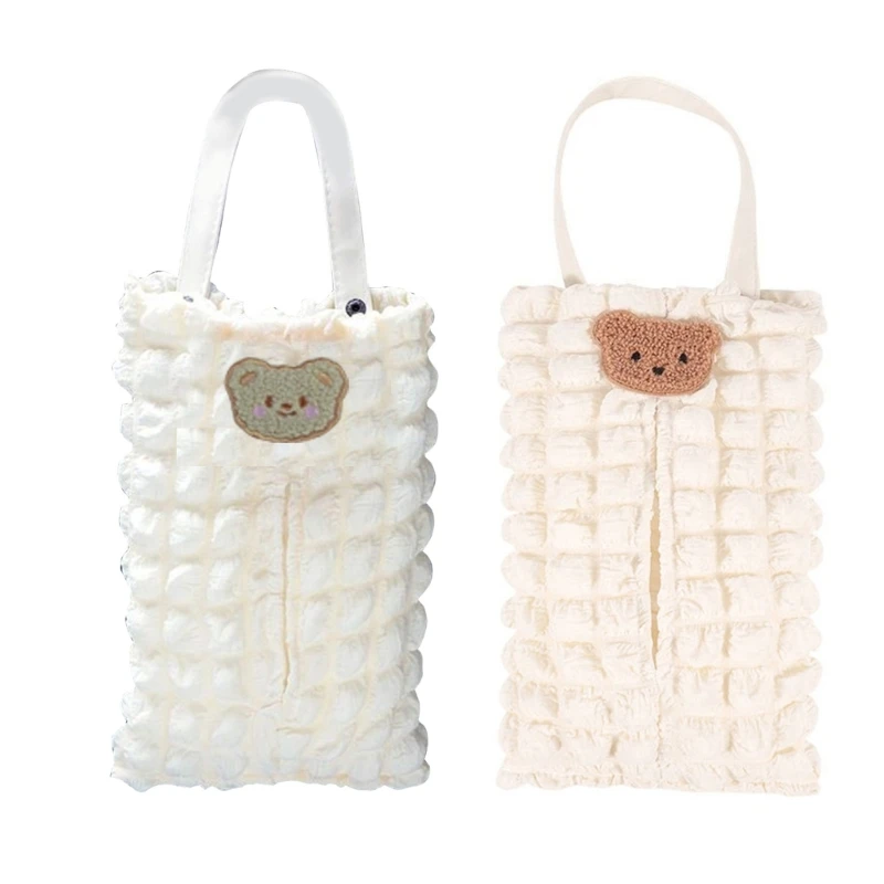 

Lovely Bear Pattern Pushchair Tissue Hanging Tissue Dispenser Bag Practical & Lovely Accessory for Baby Dropship