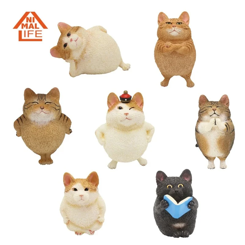 Капсульная игрушка Gashapon животное жизнь толстый тигр кот аниме фигурка