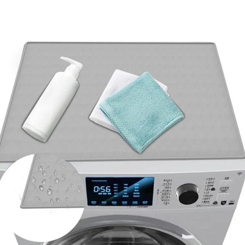 Washer and Dryer Top Cover Silicone Washer Top Protector for Washing Machine Dustproof Waterproof Foldable Anti Scratch