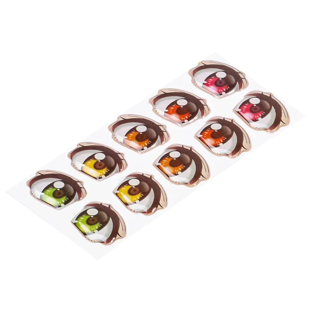styles Decals 8mm/10mm/12mm/15mm/18mm/25mm Eye Chips Paper Anime Figurine  Face Organ Paster Cartoon Eyes Stickers