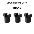 3PCS Black Silicone