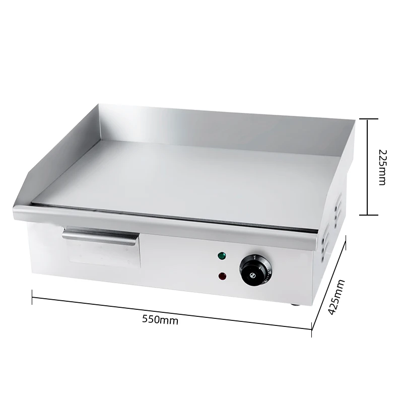 Restaurant Kitchen Equipment Stainless Steel Electric Griddle  Commercial Table Top Flat Plate Griddle Grill