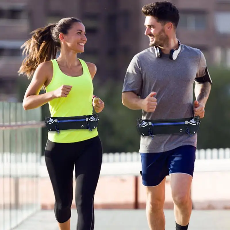 Hydration Belt Running Waist Bag Sports Waist Pouch Running Waist Bag Casual Bag Reflective Belt Bag For Running Hiking Camping 3