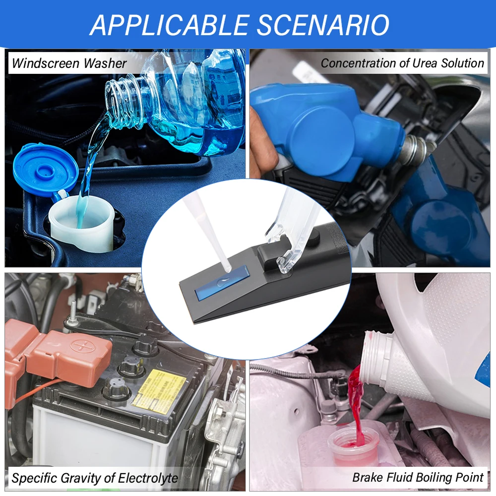 Réfractomètre multifonctionnel pour voiture, testeur automatique de liquide  de refroidissement, urée propylène Glycol, détergent, liquide de batterie -  AliExpress