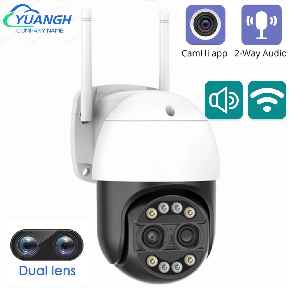 

CamHi Pro WIFI Dual Lens Camera Outdoor 1080P 4mm And 8mm Lens Color Night Vision Wireless Security Protection IP Camera
