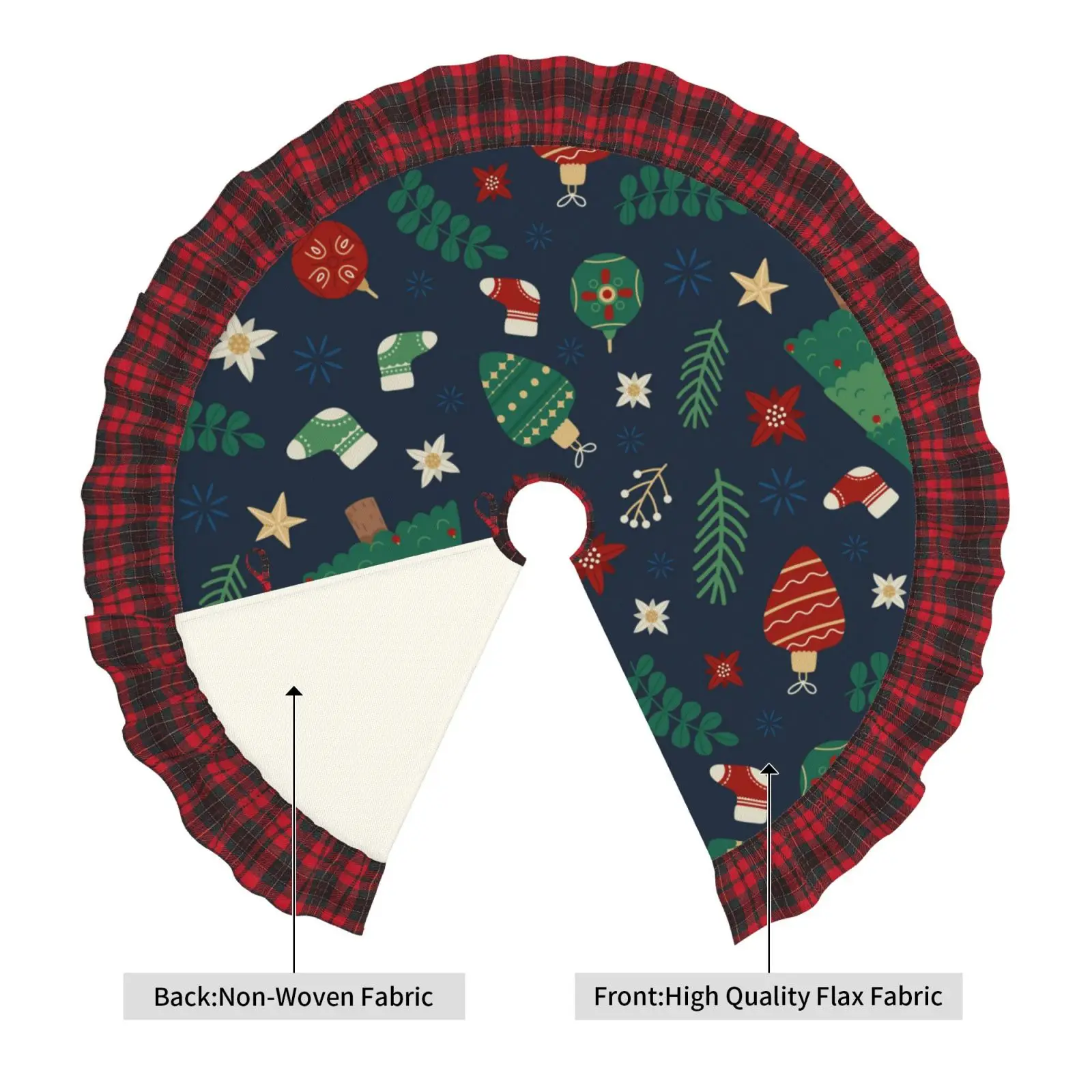 Customizable Plaid Christmas Tree Skirt 2 | Customizable Plaid Christmas Tree Skirt 2