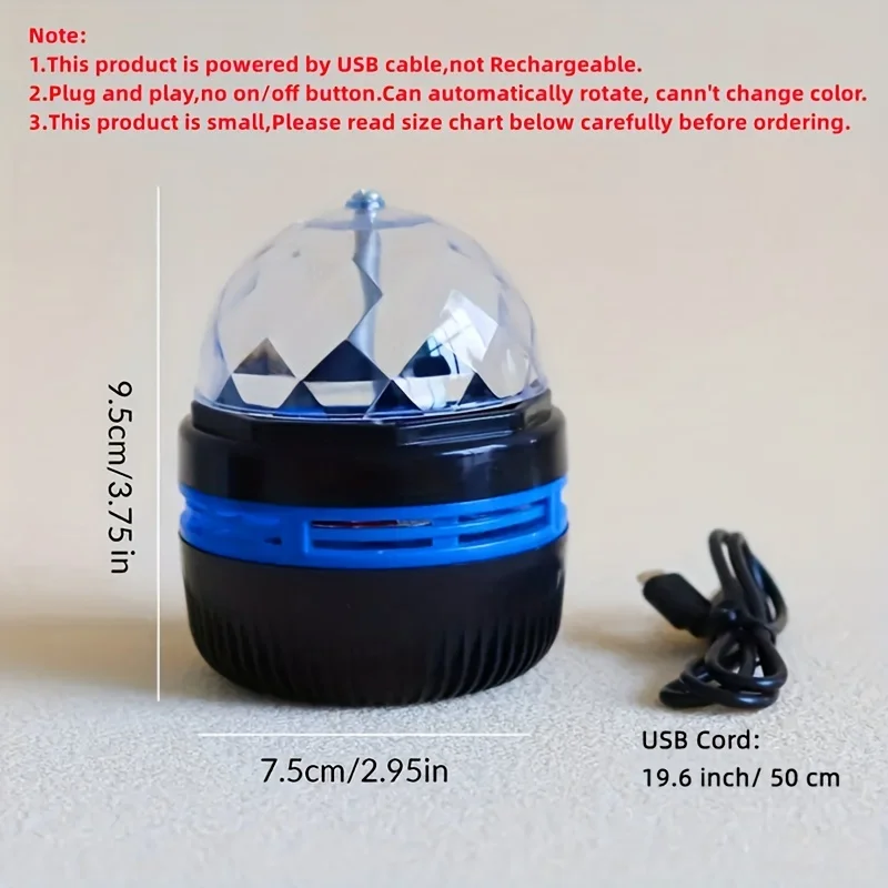 Projection Lamp 1PC Star Projector Usb Powered Colorful Rotating Magical Ball Light Car Atmosphere KTV Bar Disco DJ Party Stage