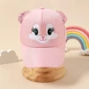 Summer Children's Caps New Cute Cartoon Cat Ear Girls Hats Adjustable Baseball Cap For Kids Children Girl Sun Hat 2-8 Years 1