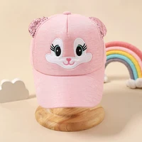Summer Children's Caps New Cute Cartoon Cat Ear Girls Hats Adjustable Baseball Cap For Kids Children Girl Sun Hat 2-8 Years 1