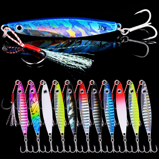 Flat Jig Rapalaversatile Metal Jig Fishing Lures Set - 12pcs 7g-40g  Sinking Baits For Various Fishing Environments