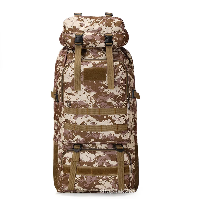 

Outdoor Large Capacity Oxford Camping Mountaineering Travel Bags 80L Waterproof Camouflage Double-Shoulder Tactical Backpack
