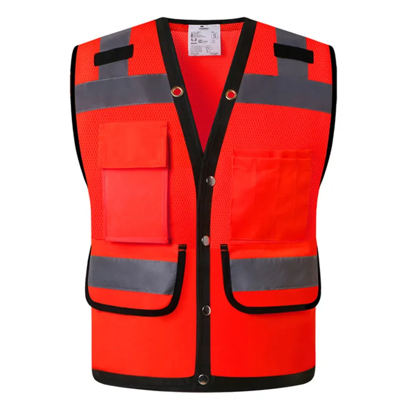 High Visibility Vest Pockets Reflective Vest for Men and Women Mesh Safety Vest Work Wear Reflective