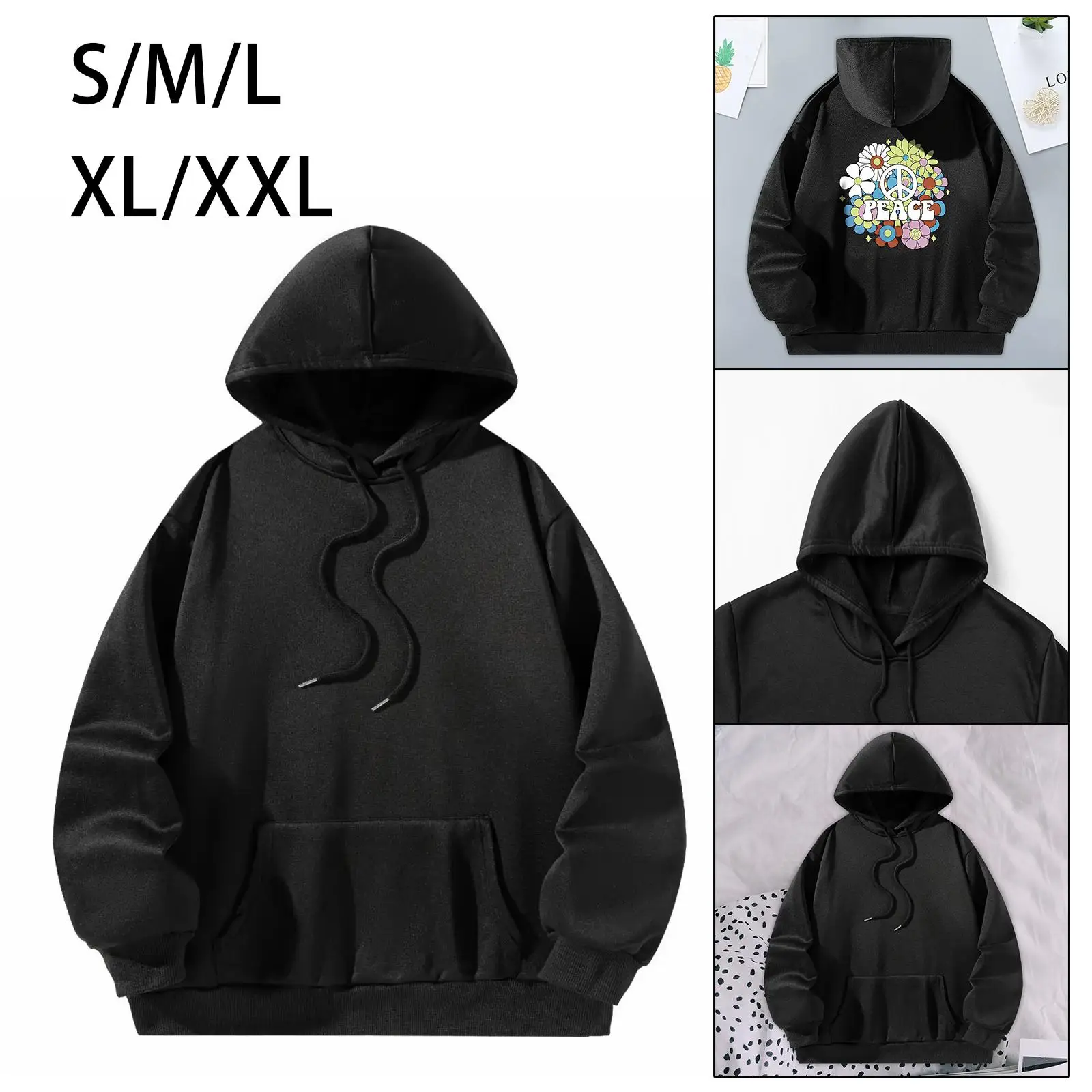 Women`s Pullover Hoodie Fashion Clothes Graphic Loose Fit Hooded Sweatshirt for Going Out Shopping Female Teen Girls Daily Wear