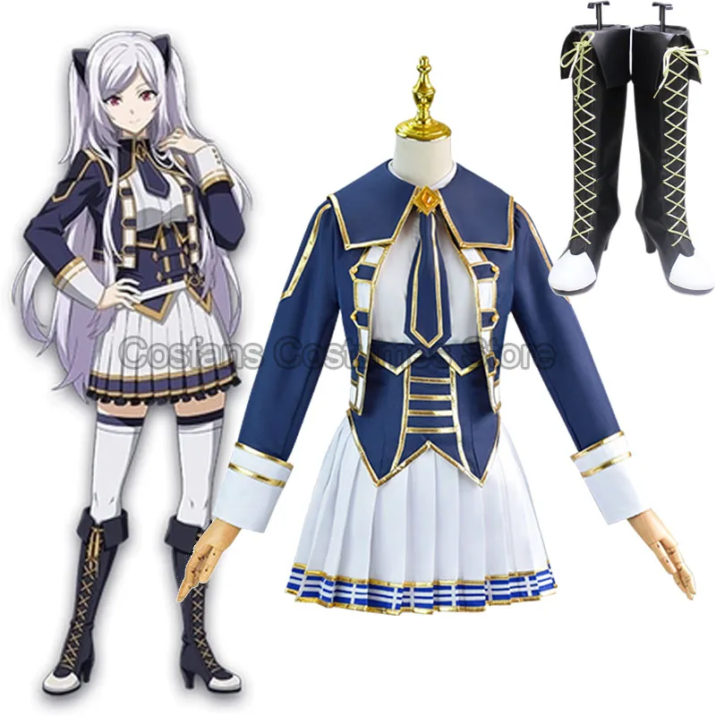 

The Eminence in Shadow Cosplay Costume Boots School Uniform Skirt Outfits Halloween Carnival Party Fantasia Suit Female Dress