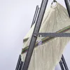 2 in 1 Hammock and Swinging Chair with Collapsible Steel Stand 450 lbs Capacity- Carrying Case, Portable & Adjustable 5