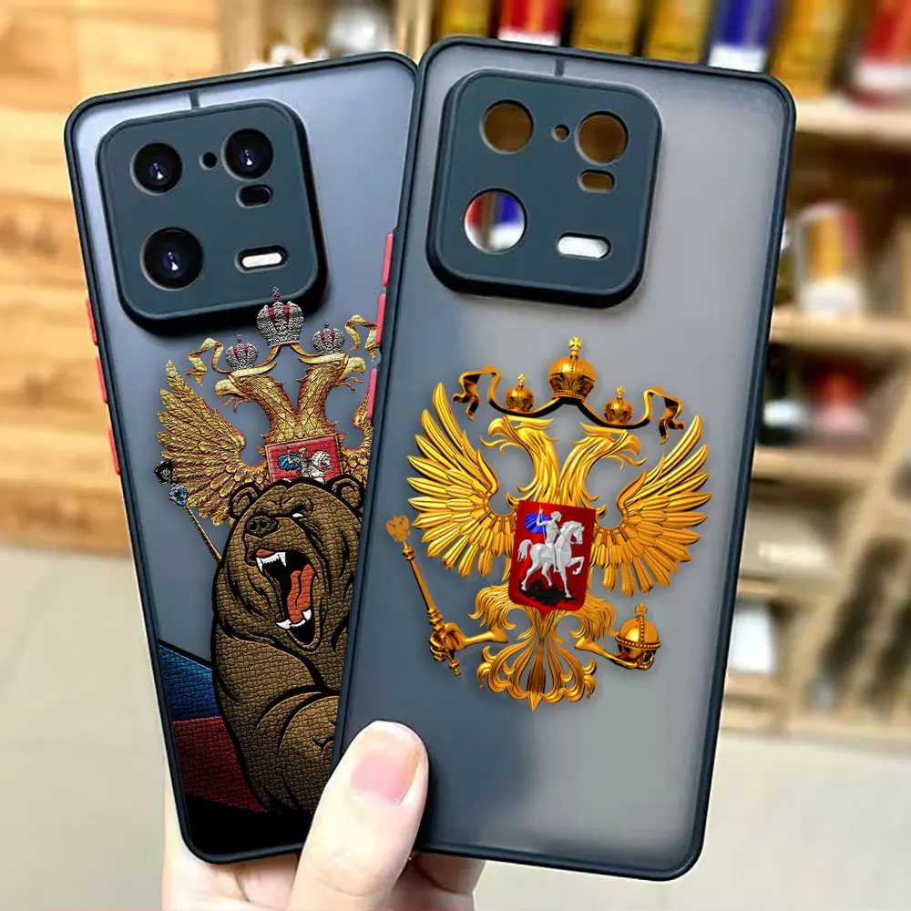 

Fashion Russia Russian Flags Emblem Matte Case for Xiaomi 13 12 12S 12T 11 11T 10 10T 10S 9 8 6X 5X PRO LITE 5G Case Funda Shell