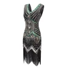 20s Plus Size S-4XL Women 1920s Gastby Sequin Art Embellished Fringed Flapper Dress Party Costumes 5