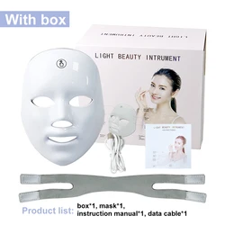 Revitalizing 7-Color LED Face Mask for Anti-Aging and Skin Rejuvenation (With Box)
