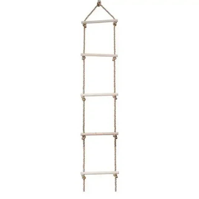 Swing toy Wooden Rope Ladder Multi Rungs Children Climbing Toy for Outdoor Training Activity