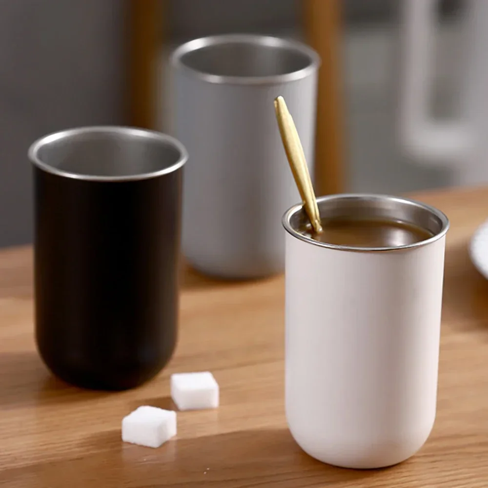 

Coffee Mug 300ml Simple Stainless Steel Teacup Mugs Funny Cup for Coffee Cups Beautiful Tea Mugs Drinkware Mug Original