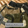 Autumn and Spring New Men Cotton Solid Color Loose Casual Safari Style Pants Pocket Army Green Workwear 6