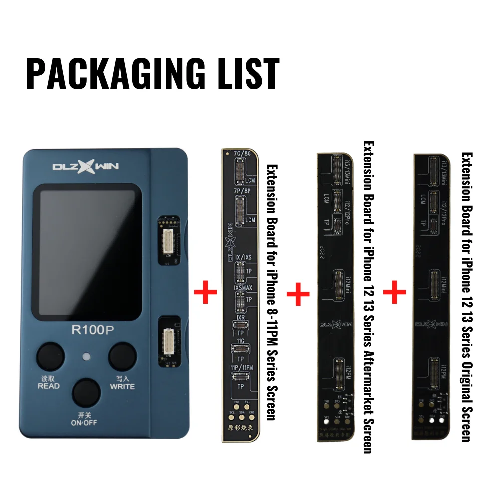 아이폰 8-13 용 다기능 트루톤 복구 장치, R100P 및 R200, 오리지널 및 애프터마켓 화면 모두 지원