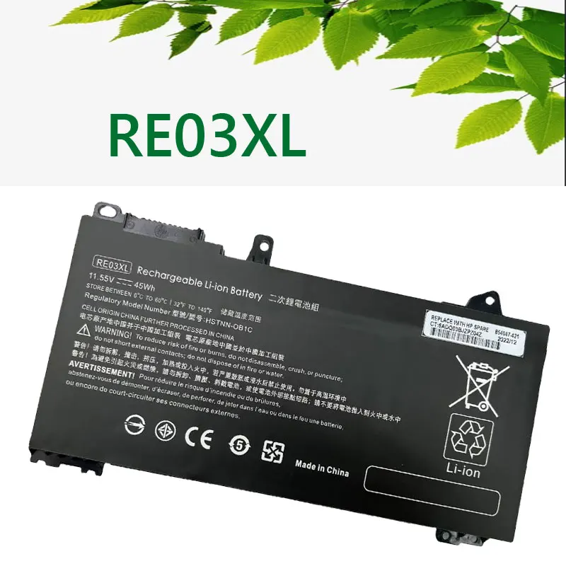 

RE03XL Laptop Battery For HP ProBook 430 440 445 450 455 G6 Series HSTNN-DB9N HSTNN-UB7R L32407-2B1 L3240