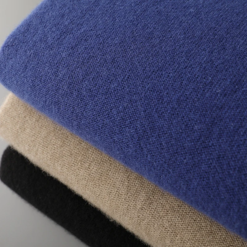 100% Cashmere Sweater Knitted Sweater Men's Round Neck Thickened Color Matching Bacquard Business Casual Versatile Top