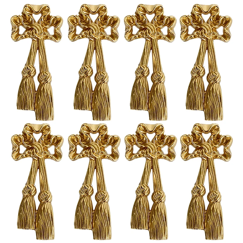 

8 шт., мебельные ручки с бантом, из твердой латуни