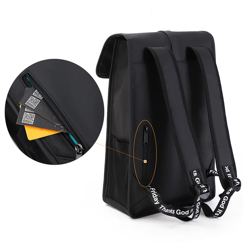 TINYAT New Men's Leather Backpack laptop Backpack for 14 15 inch Waterproof Travel Backpack for School Hiking Finshing Backpack 6