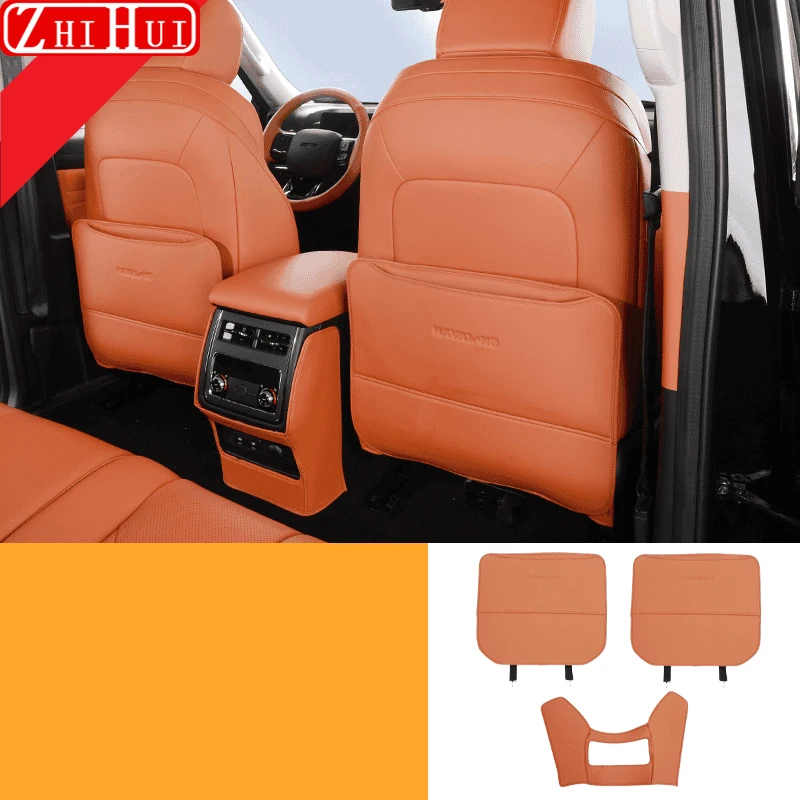 For Haval H9 II 2nd Gen Car PU Leather Anti Kick Mat Pad Car Anti-kick Protector Mats Seat Back Protector Accessories car seat protector,car door kick pad