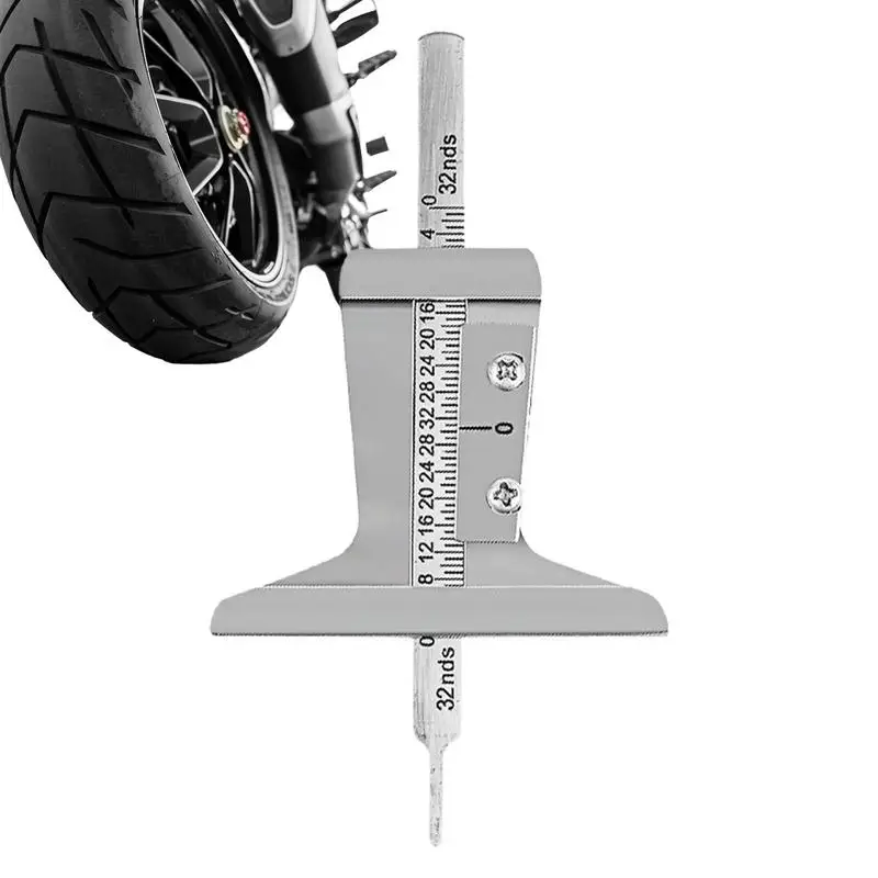 

Tire Depth Gauge Measuring Gauge Stainless Steel Measurement Tool for Tread Tire Wear Detection Supplies for Measure Depth Tools