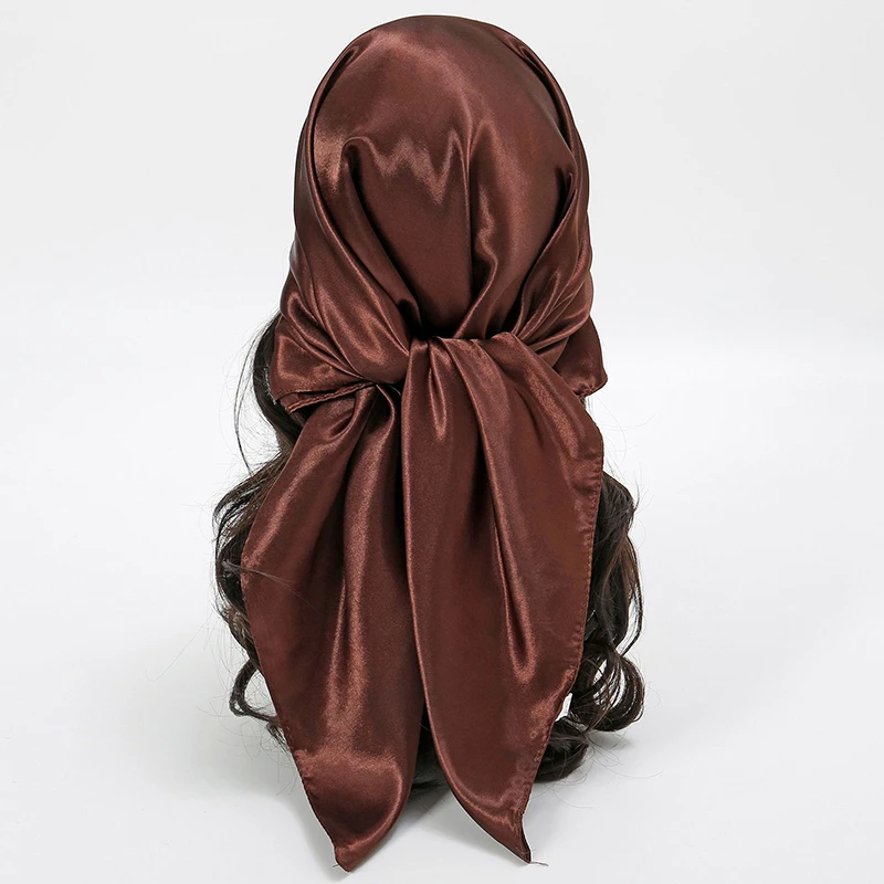 Sciarpa Quadrata Donna In Misto Cotone Leggero 88x88 Cm - Bandana, Foulard, Hijab, Fascia Per Capelli - Regalo