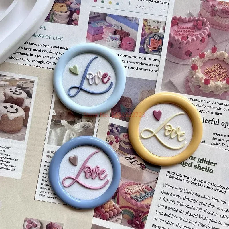 Diy Wax Seal Stamp Chapter Header Multi-layer Relief Yin-yang Engraving Students Cute Copperhead Hydrangea Invitation Card Seal