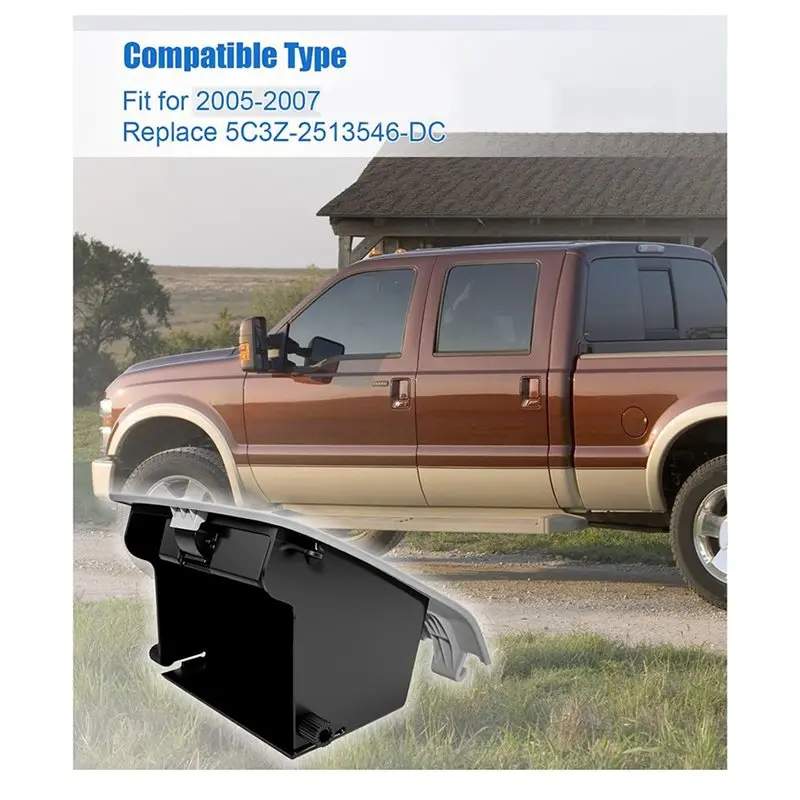 【최고 판매 상품】 】포드 F-250 F-350 F-450 F-550 슈퍼 듀티 2005-2007 5C3Z-2513546-Da 대시 글러브 박스 보관함 5C3Z-2513546-DC
