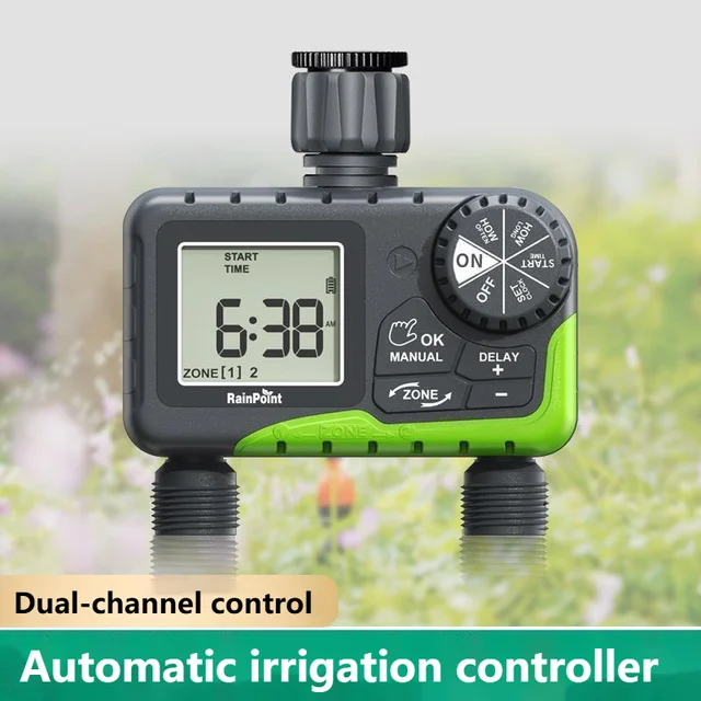 Automatic Irrigation Controller Automatic Watering Intelligent Timing Dual-channel Control One Machine For Multiple Uses 1