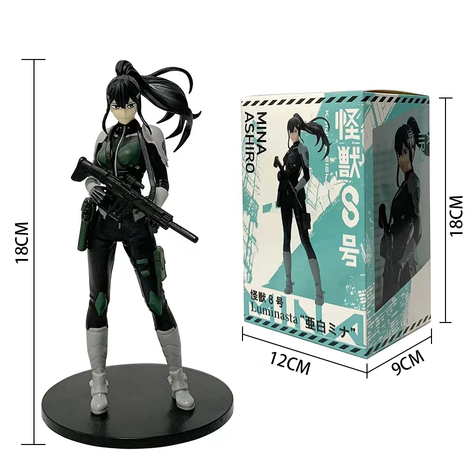Hot 1-4PCS Amine Kaiju No. 8 Figure Kafka Hibino Mina Ashiro