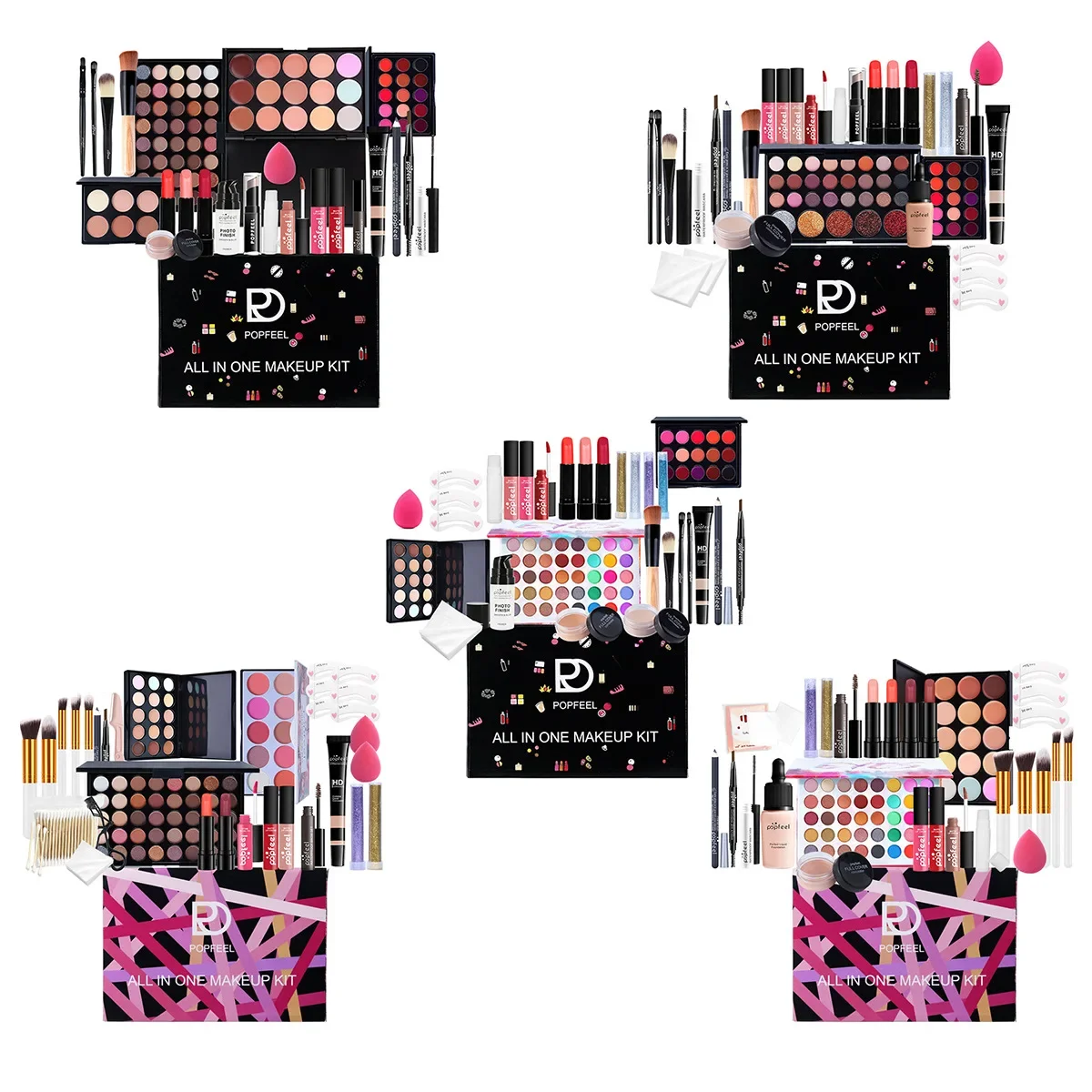 Professional Makeup Set Full Makeup Kit Eye Shadow Blush Foundation Face Powder Case Korean Cosmetic Christmas Gifts