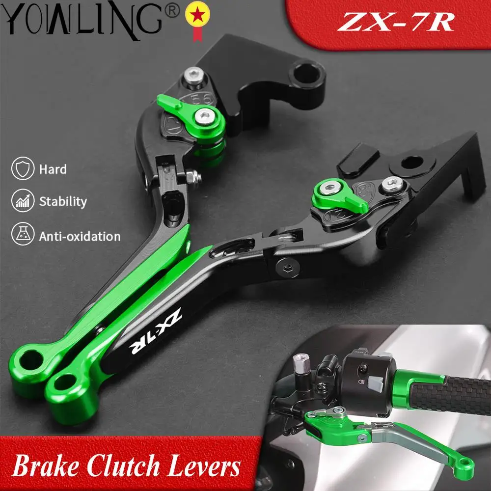 

Motorcycle Adjustable Folding Extendable Brake Clutch Levers For KAWASAKI ZX7R ZX-7R ZX 7R 1989-1998 1999 2000 2001 2002 2003