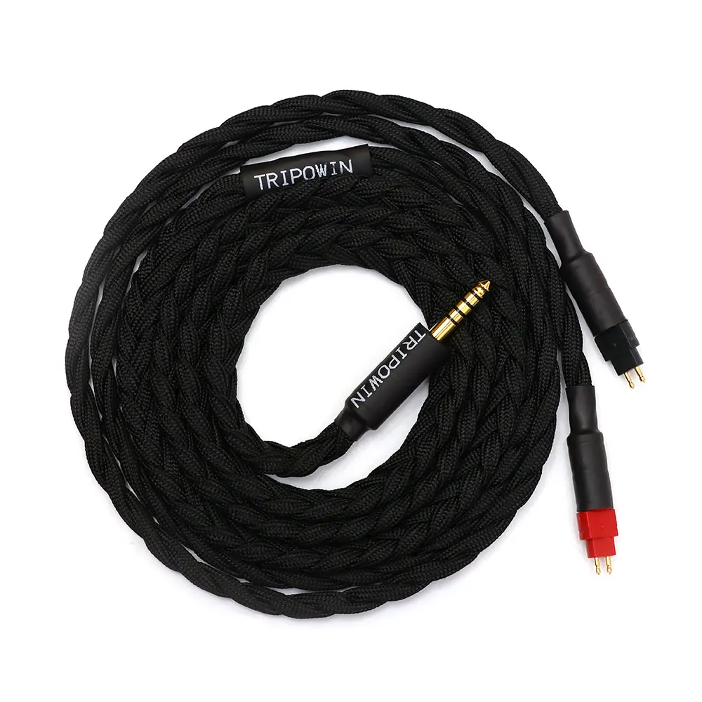 

Tripowin GranVia 26AWG 36 нитей x 4 ядра ручной работы Сменный кабель для наушников HD650 HD580 HD800 HIFIMAN ANANDA черный