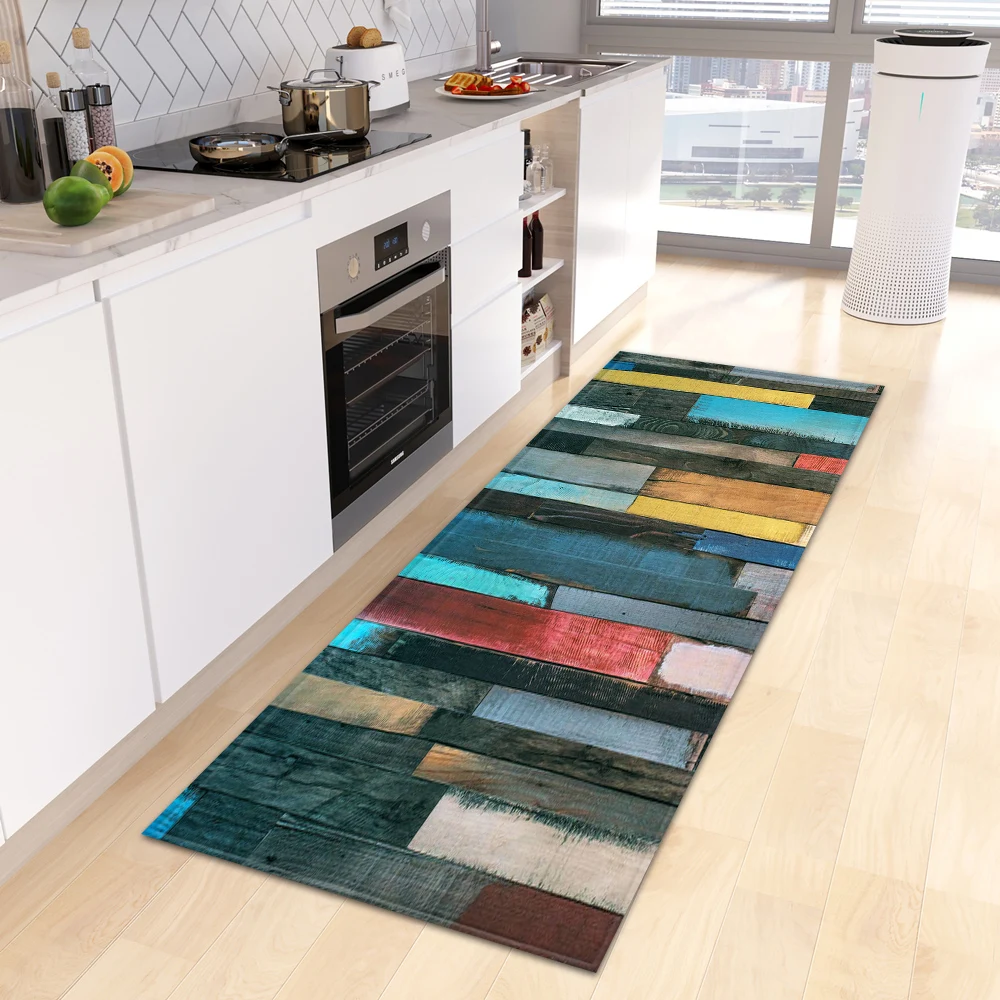 Wood Grain Kitchen Rug - Anti-Slip Custom Made Floor Mat for Bedroom, Entrance, Living Room, and Hallway - Image 5
