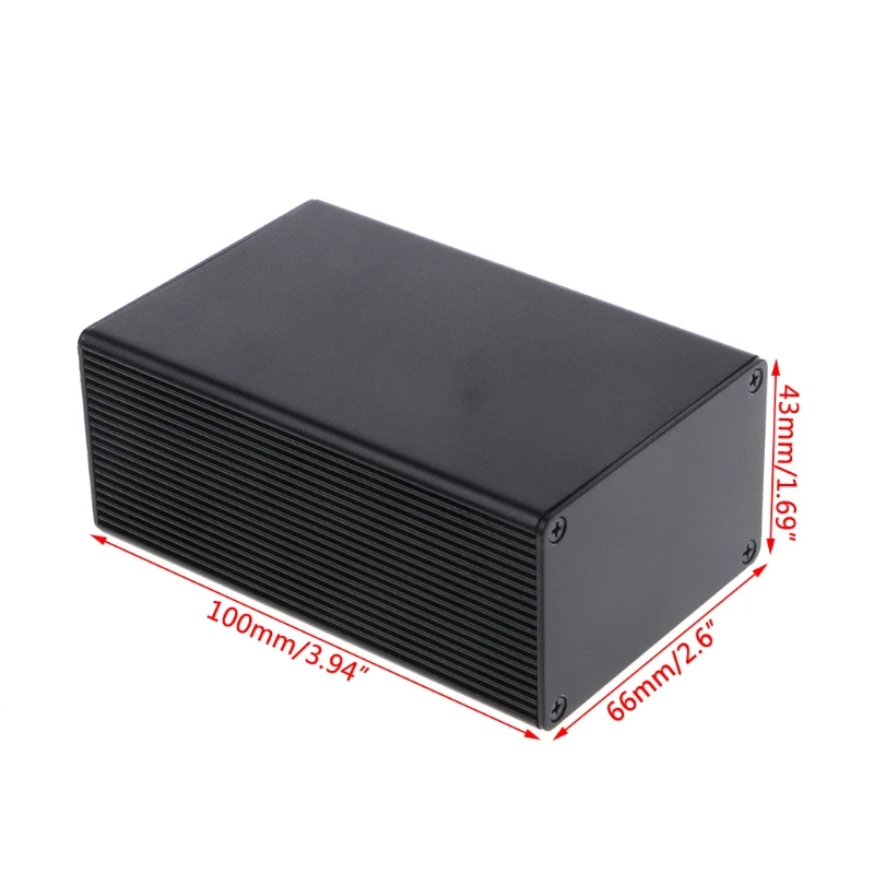 DIY Aluminum For PC Case Electronic Project PCB Instrument Organizer Box 100x66x43mm