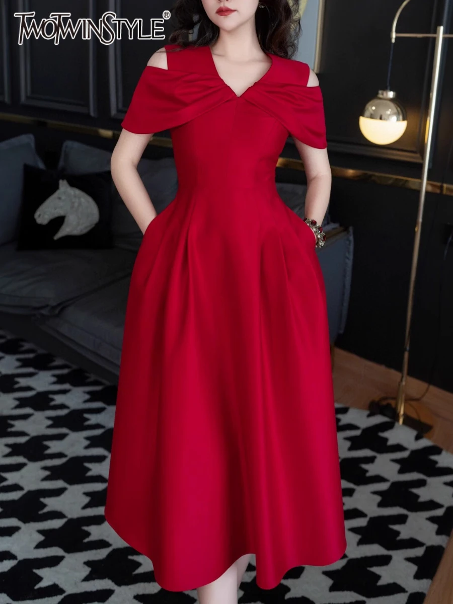 Solid Slimming Spliced Sequin Elegant Dresses for Women Strapless Sleeveless Patchwork Bead Dress Female Clothing