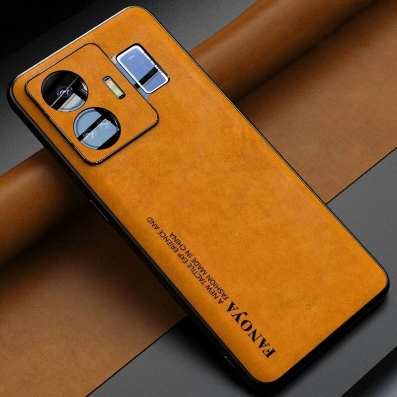 Luxury Leather Shockproof Bumper Phone Case with Camera Protection
