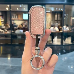 Premium Crystal TPU Car Key Cover Case (E1 Pink)