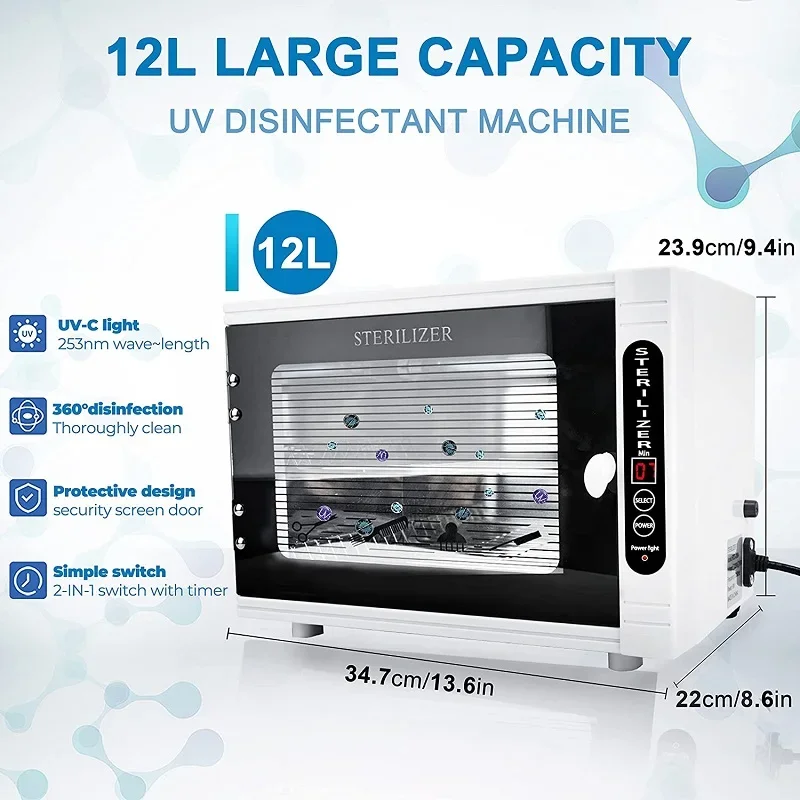 Disinfecting Cabinets UV Sterilizer Sterilization Machine Nail Cleaner Box Barber Disinfection Cabinet Manicure Tools Ultraviole nail tool sterilizer manicure tool disinfection box
